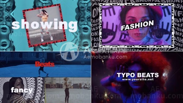 打字踏脚节拍标题演绎AE模板