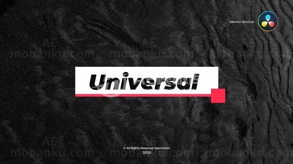 通用和干净的标题动态演绎AE模板