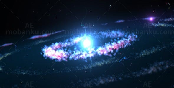 科幻太空徽标演绎AE模板