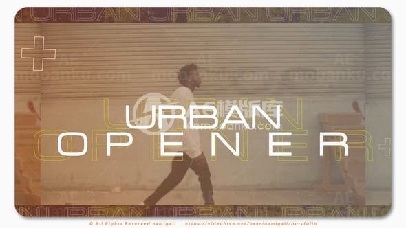 城市时尚生活视频展示AE模板