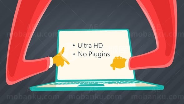 卡通风格标志演绎AE模板