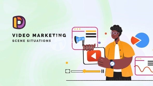 视频营销场景情境MG动画AE模板