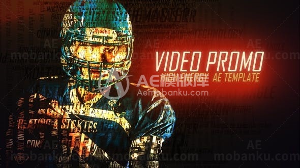 文字粒子效果视频宣传片AE模板