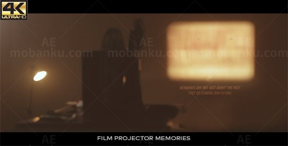 复古记忆电影放映机展示AE模板