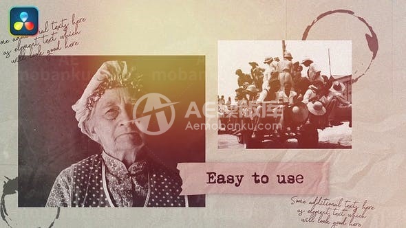 复古图片视频展示AE模板