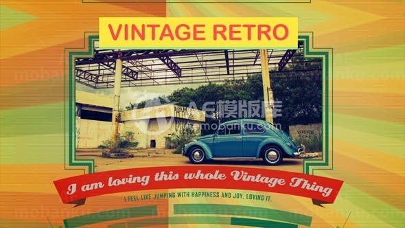 复古图片视频展示AE模板