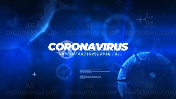 疫情病毒图片视频展示AE模板