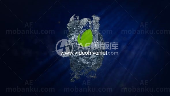 水标志动态演绎AE模板