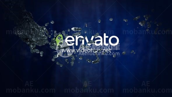 水标志动态演绎AE模板