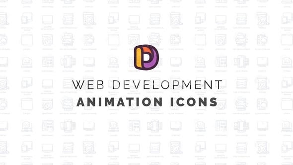 网页开发动画图标演绎AE模板