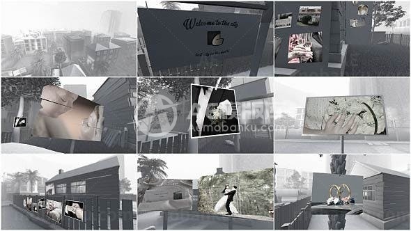 婚礼之城图片视频展示AE模板