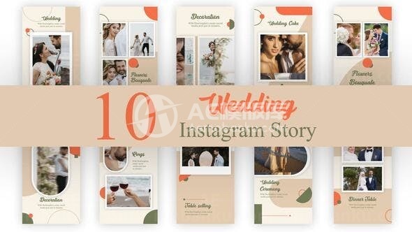 婚礼Instagram多屏展示AE模板