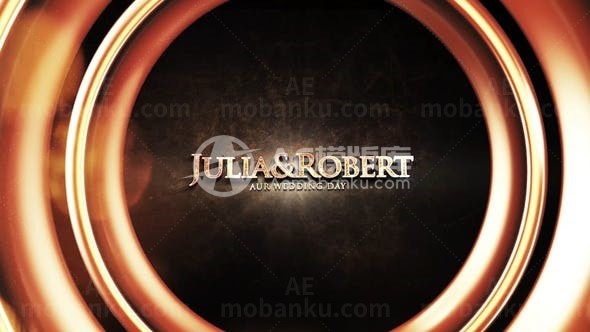 婚礼介绍幻灯片展示AE模板