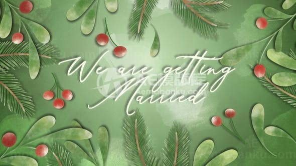 婚礼请柬动态演绎AE模板