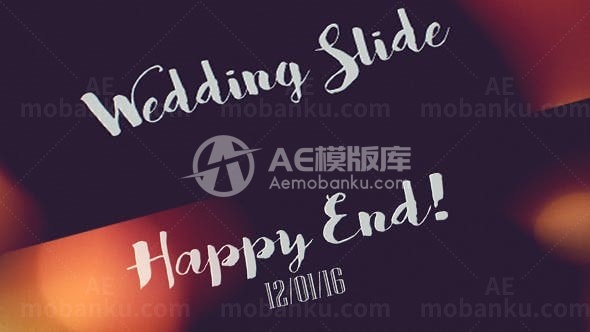 婚礼幻灯片展示AE模板