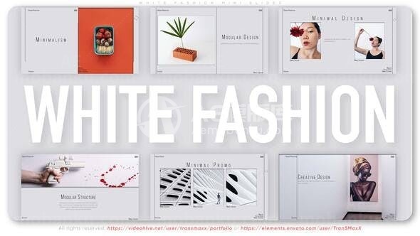 白色时尚迷你幻灯片展示AE模板