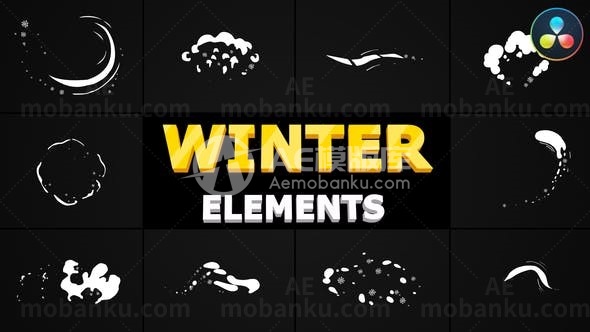 冬季降雪圣诞庆祝AE模板