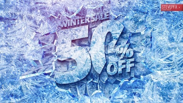 冬季销售促销宣传AE模板