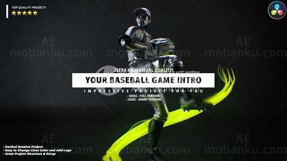 棒球宣传片视频AE模板