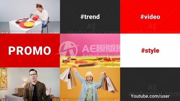 Youtube个人资料宣传片AE模板