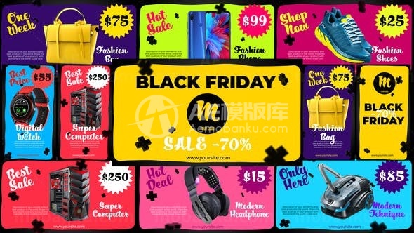 黑色星期五产品促销AE模板