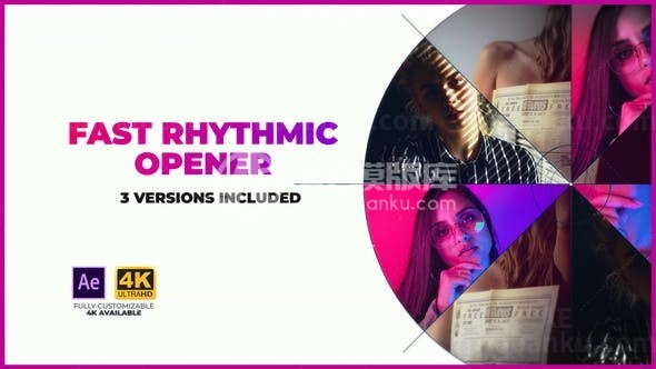 时尚幻灯片强节奏展示AE模板