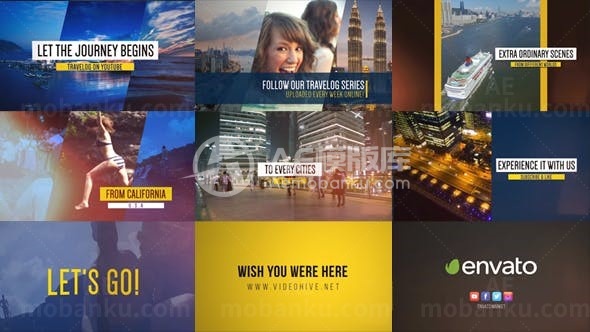 快速视频博客宣传片AE模板