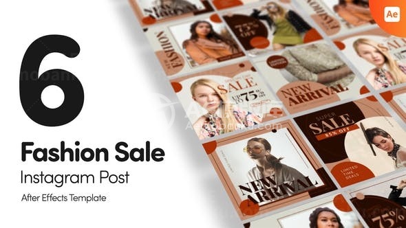 时装销售Instagram展示AE模板