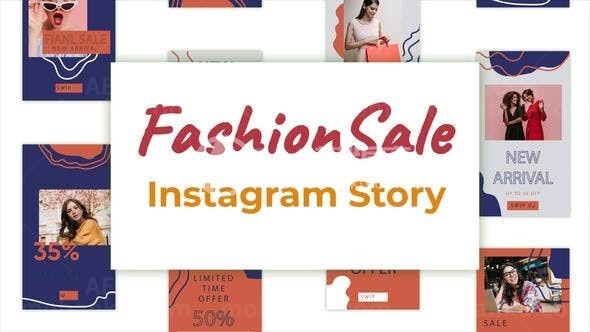 时装销售Instagram展示AE模板