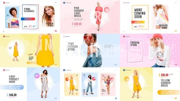 时装商店服装促销宣传AE模板