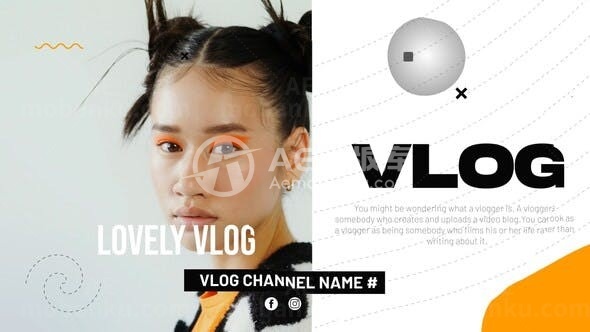 时尚标题图片展示AE模板