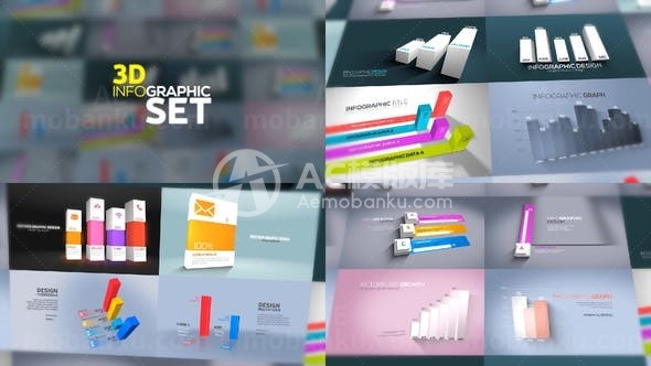 3D信息图形集和动态演绎AE模板