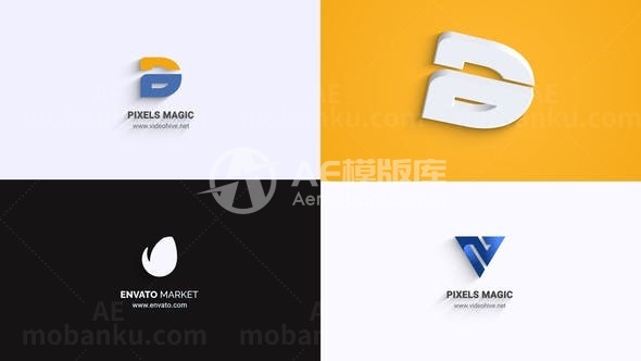 三维标志展示演绎AE模板