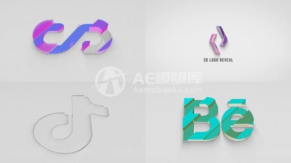 三维标志展示演绎AE模板