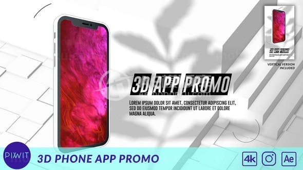 3D手机应用推广AE模板