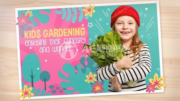 儿童夏令营幻灯片展示AE模板