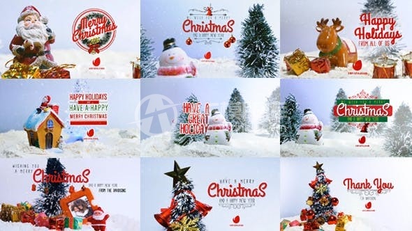 圣诞愿望三维模型展示AE模板