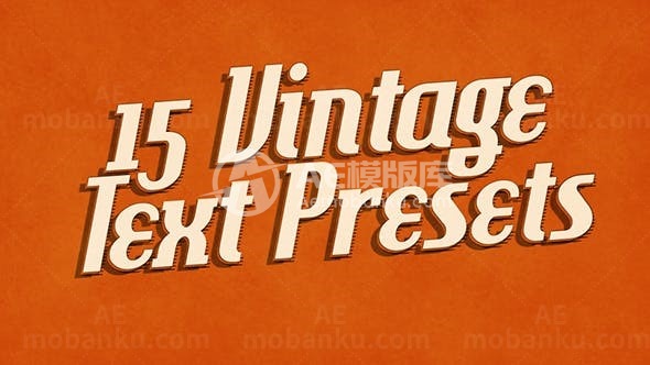 15种复古文本标题演绎AE模板