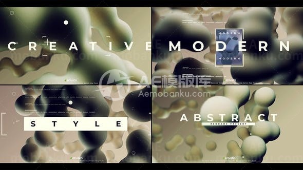 水滴效果背景标题演绎AE模板