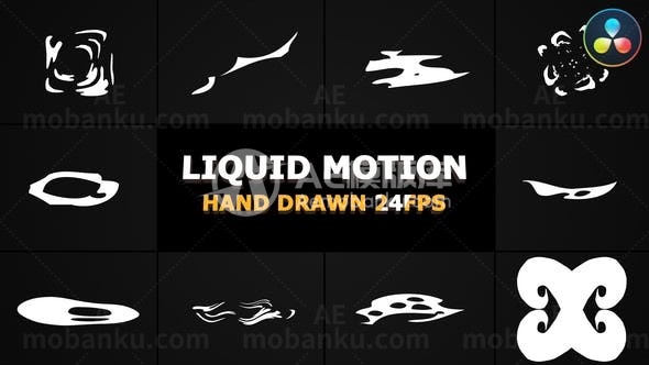 抽象液态元素转场演绎AE模板