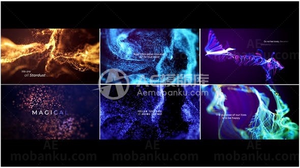 粒子形状标题演绎AE模板