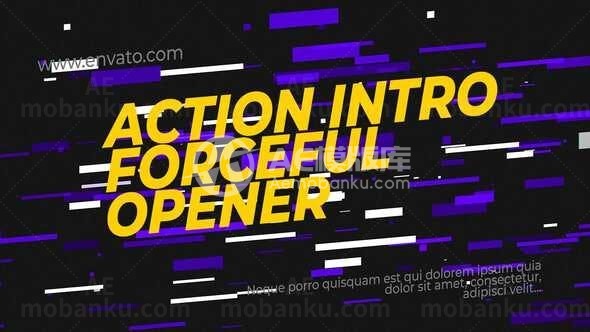 动感标题演绎AE模板