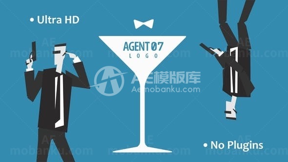 卡通风格徽标演绎AE模板