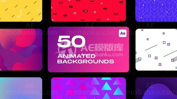 多组动画背景展示AE模板