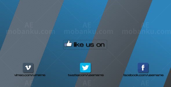 动画标志和社交图标演绎AE模板