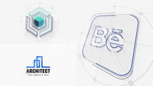 建筑师标志动态演绎AE模板