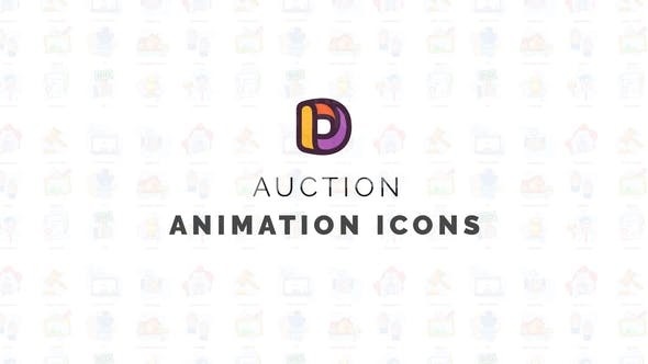 拍卖动画图标动态演绎AE模板