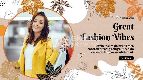 秋季时装促销AE模板