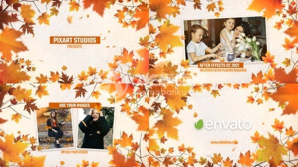 秋天的记忆幻灯片展示AE模板