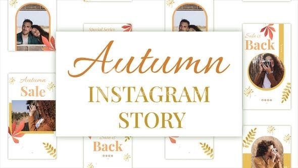 Instagram秋季销售宣传AE模板